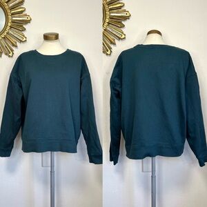 Pact Crewneck Sweatshirt in Deep Teal